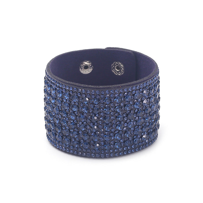 Bohemian Flannelette Snap Button Wide Fashion Bracelets