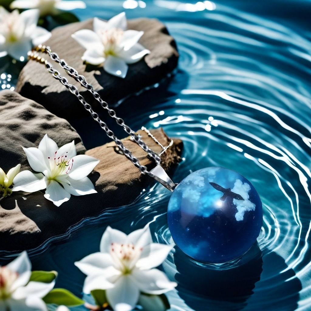 Luminous Planet Blue Sky White Clouds Mori Style Transparent Spherical Earrings