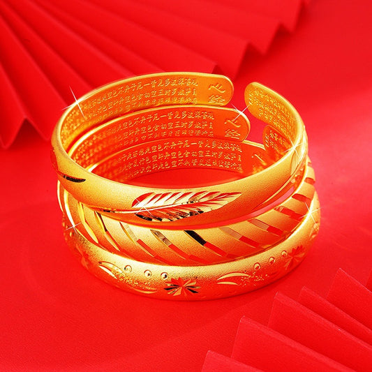 Streaming On Alluvial Heart Sutra Female Starry Sky Simple Opening Bracelets
