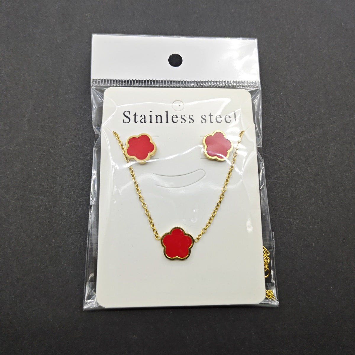 Clover Elegant Flower Simple Light Luxury Fashion High Sense Na Jewelry Set