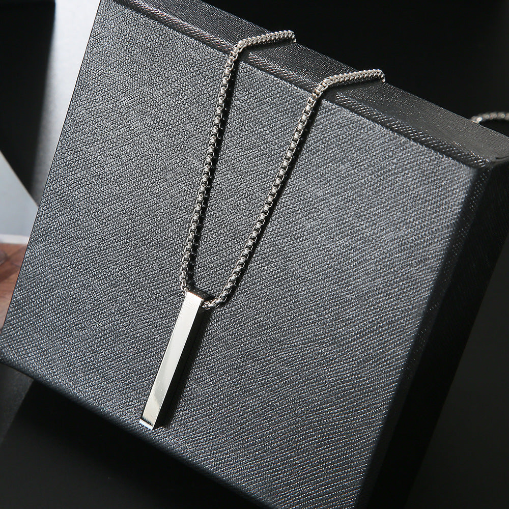 Women's & Men's Stainless Steel Long Stick Fashionable Light Luxury Hip Hop Necklaces