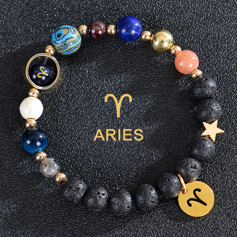 Planets Twee Constellations Frosted Stone Beaded Bracelets