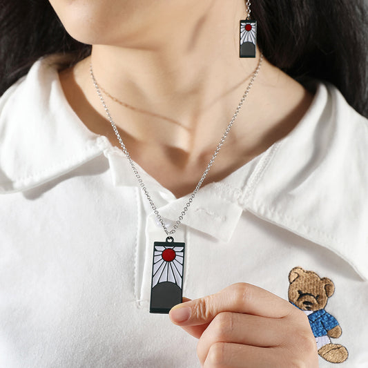Men's Comfortable No Two-dimensional Animation Metal Necklaces
