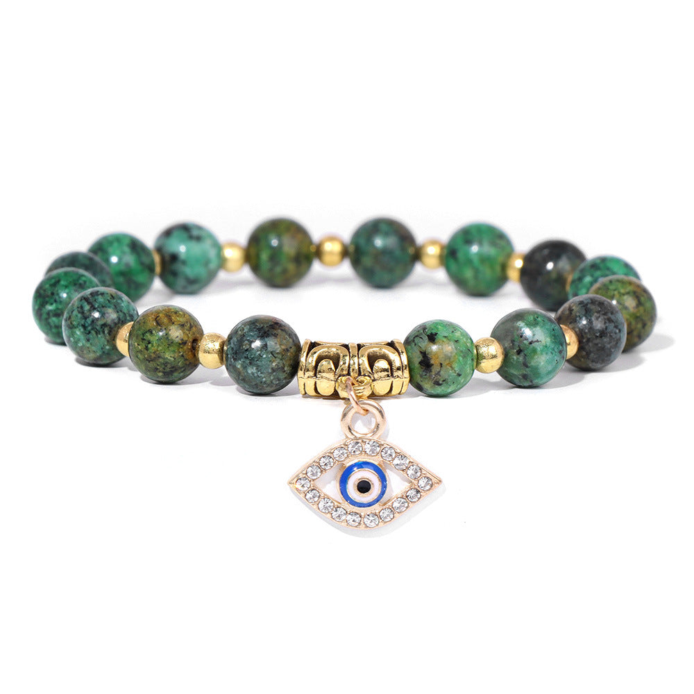 Women's & Men's Natural Stone Beads Female Devil's Eye Bracelets