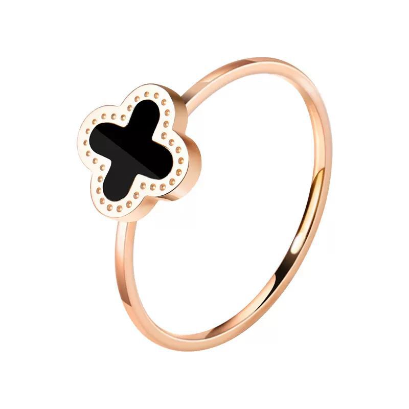 Clover Female Mori Style Personal Korean Rings