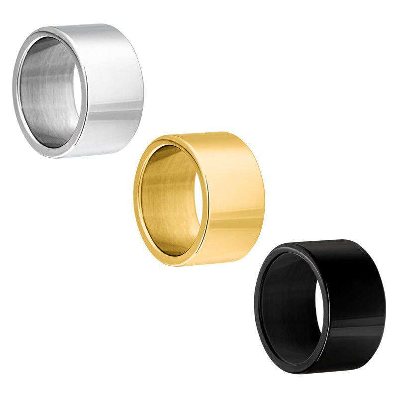 Men's Mirror Wide Wedding Xi Source Ring