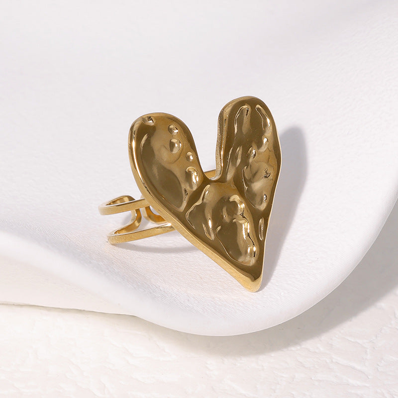 Stainless Steel Open Cold Style Gold-plated Rings