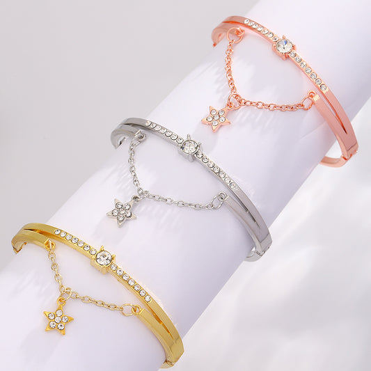 Diamond Female French Style Cold Rose Bracelet