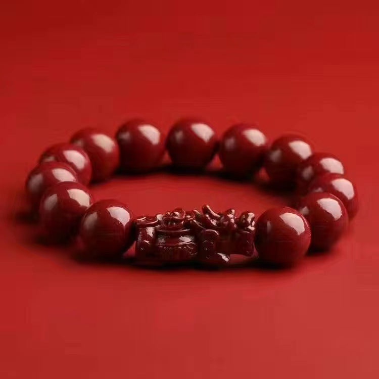 Men's Cinnabar Life Purple Gold Sand Buddha Bracelets