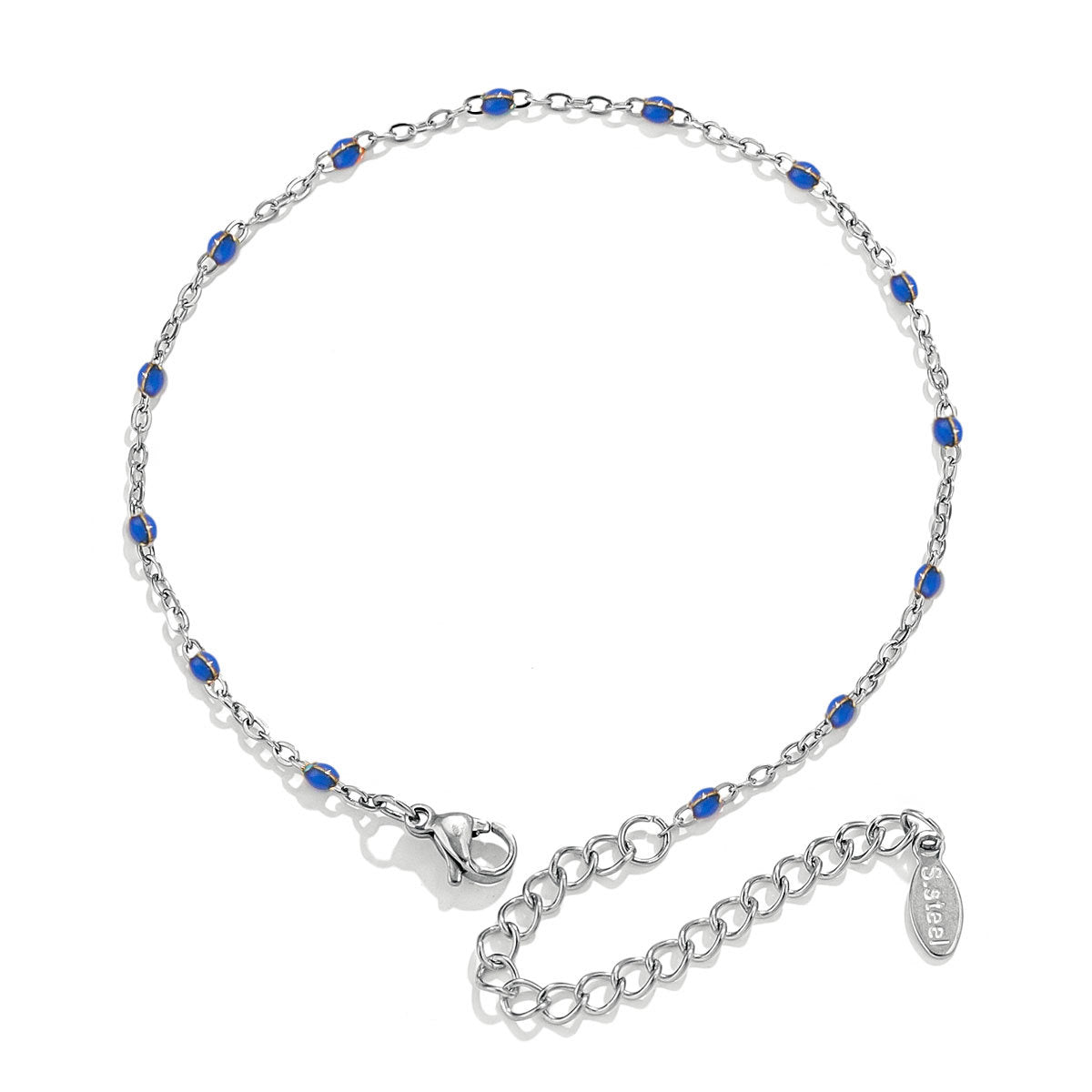 Niche Design Stainless Steel Enamel Cross Chain Bracelets