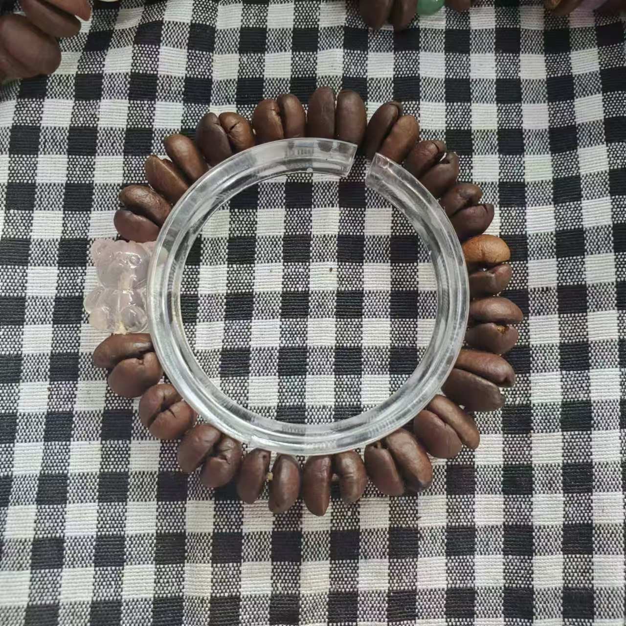 Coffee Bean Ebony Kitten Head Passion Fruit Seed Bracelets