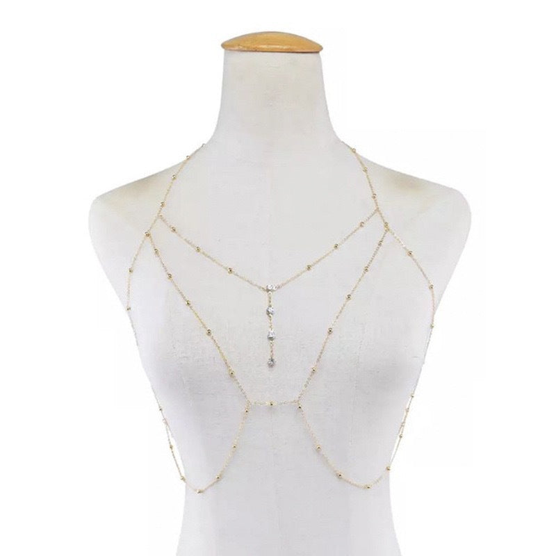 Women's Exquisite Chest Body Chains Clavicle Chain Necklaces