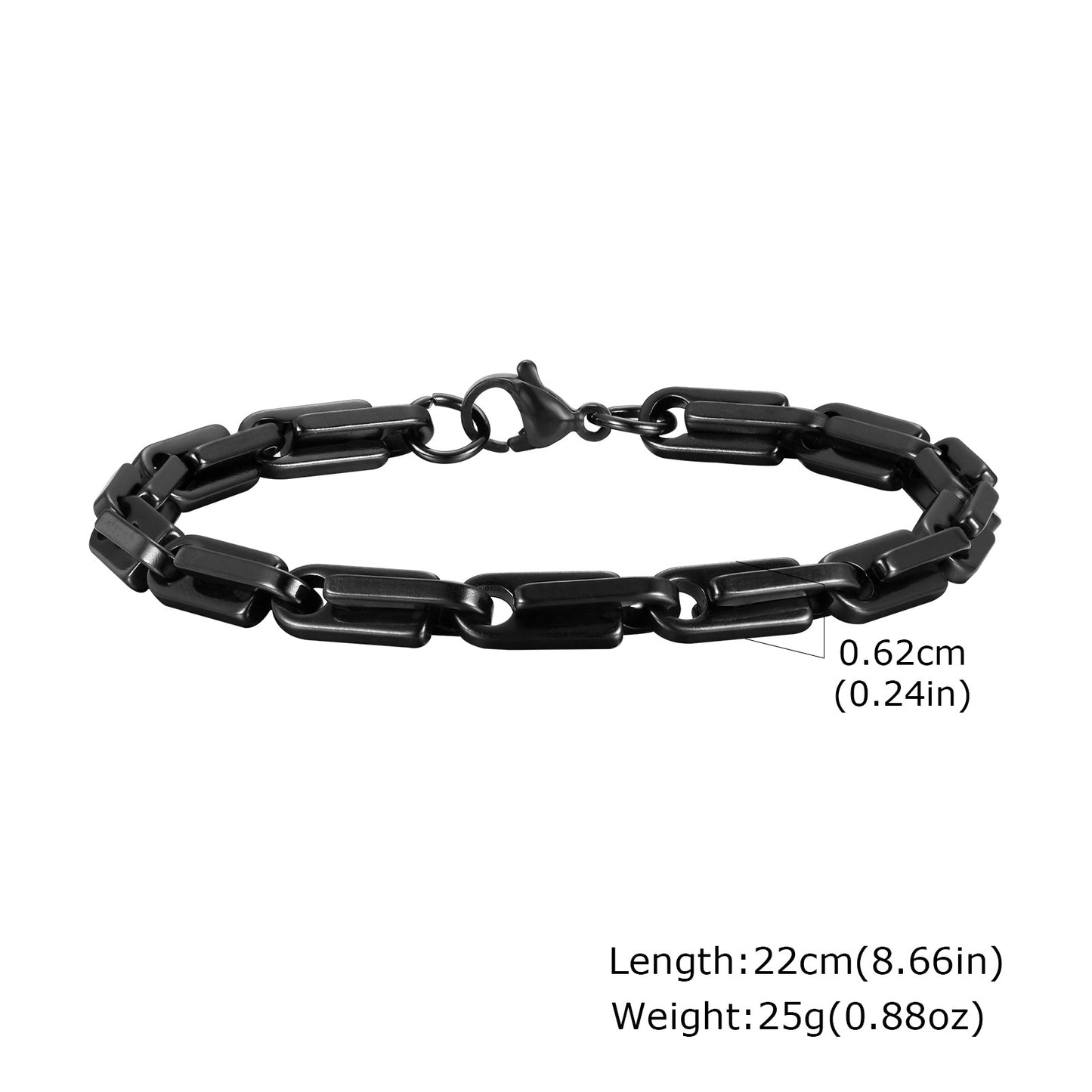 Men's Water Ornament Hip Hop Style Stainless Steel Handmade Chain Bracelets