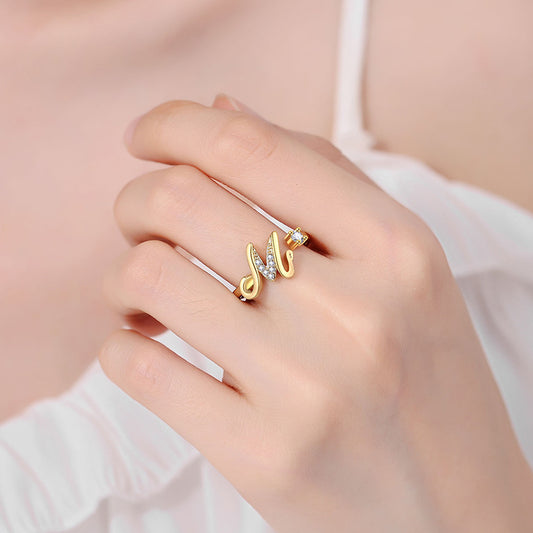 Letters Female Affordable Luxury Fashion Versatile Rings