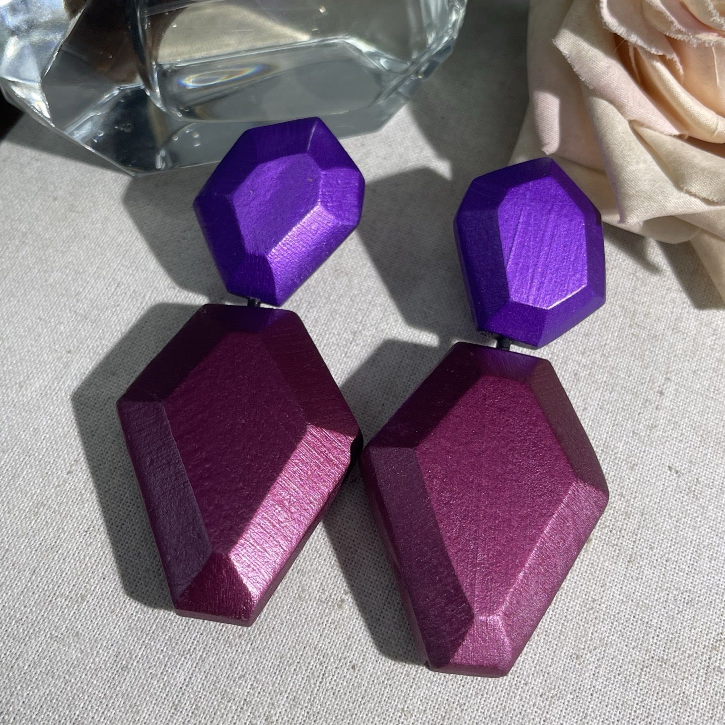Mi Ebony Colorful Exquisite Ear Clip Niche Personality Earrings