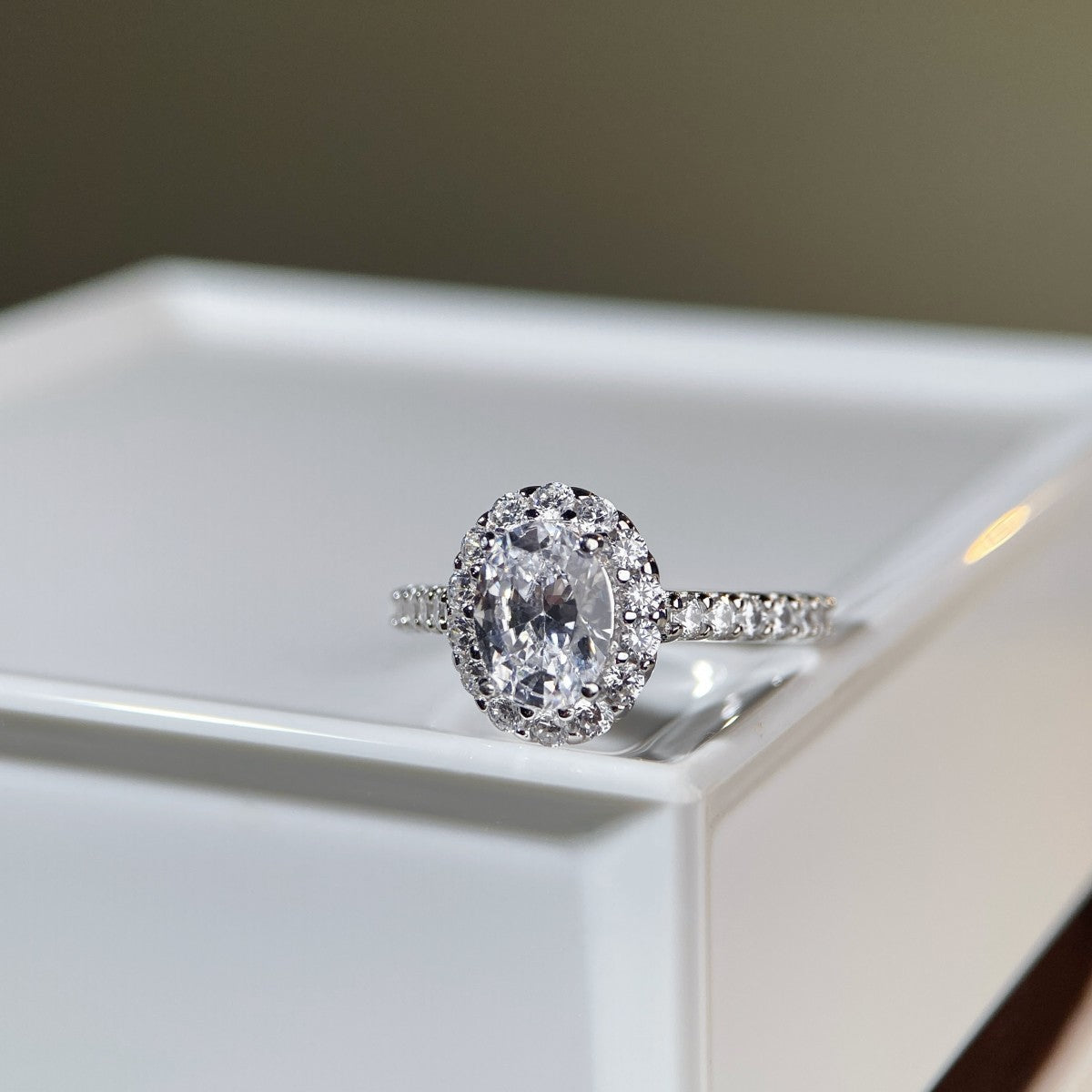 Big Diamond Female Color Moissanite Gift Rings