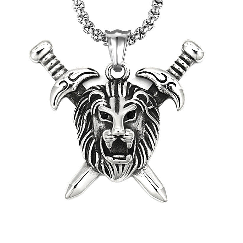 Men's Minority Design High-grade Titanium Steel Ornament Eagle Live Necklaces