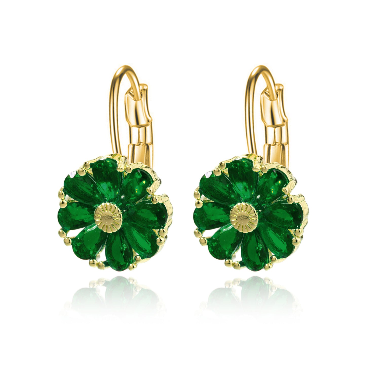 Flower Color Zircon Ear Live Broadcast Earrings