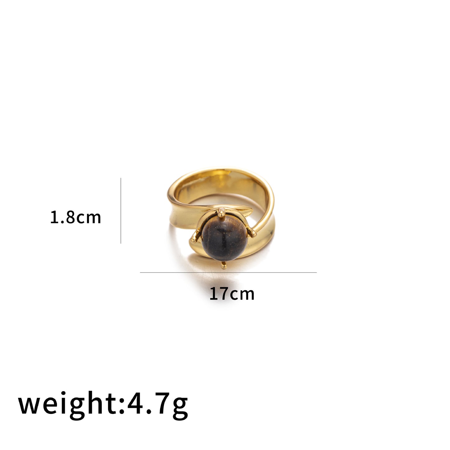 Female Irregular Wind Opening Adjustable Gold Rings