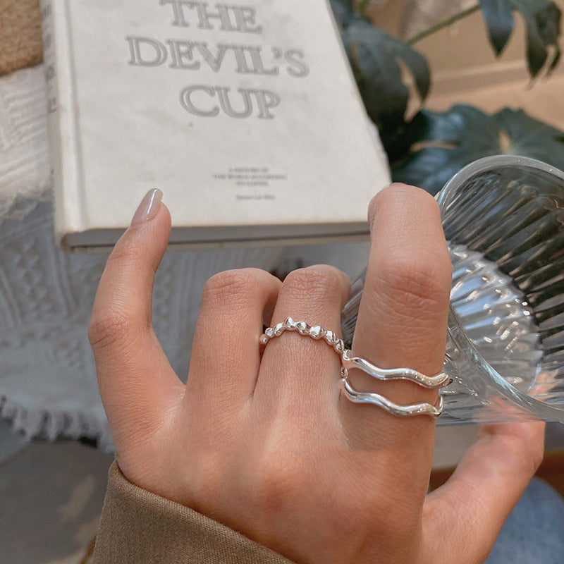 Double Layer Lava Female Fashion Personalized Rings