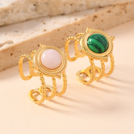 Stainless Steel Hand Jewelry Palace Style Rings