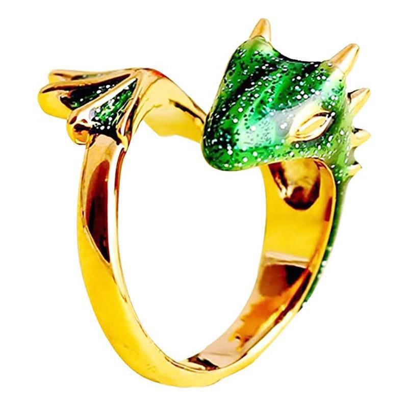 Fashion Large Dragon Trainer Sier Toothless Ring