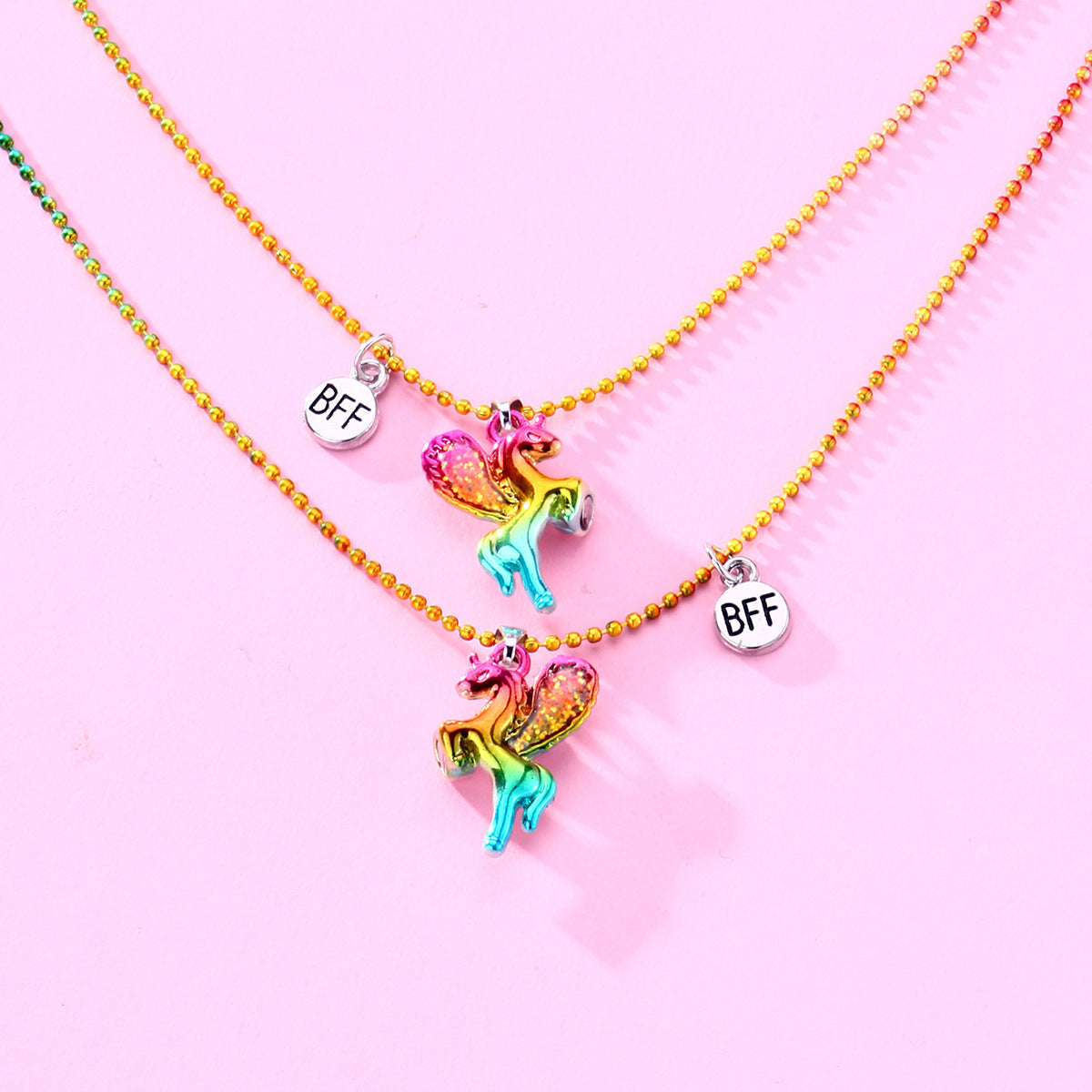 Angel Magnetite Suction Good Friend Alloy Necklaces