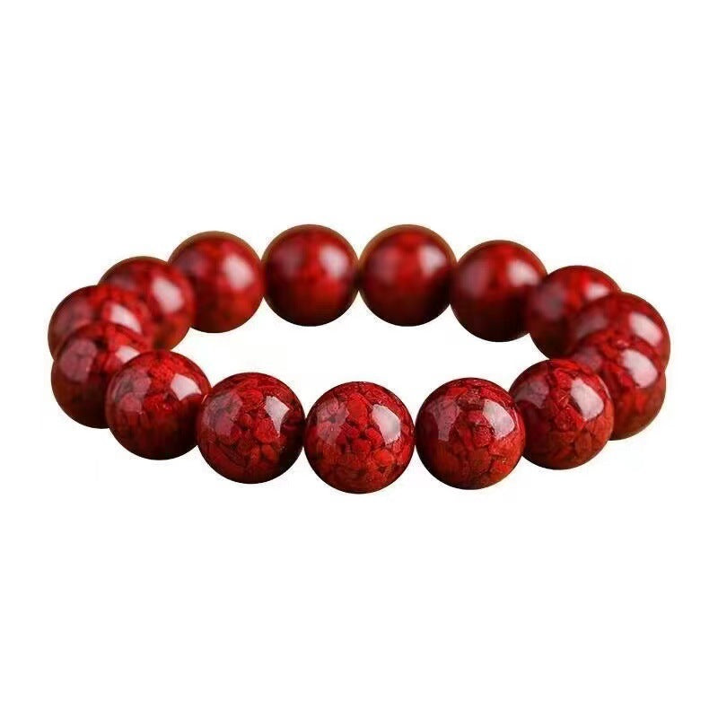 Women's & Men's Particle Transparent Crystal Sand Natural Red Bracelets