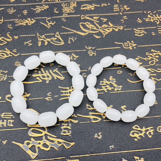 Marble Barrel Bead High Jade Glass Exquisite Polished Bracelets