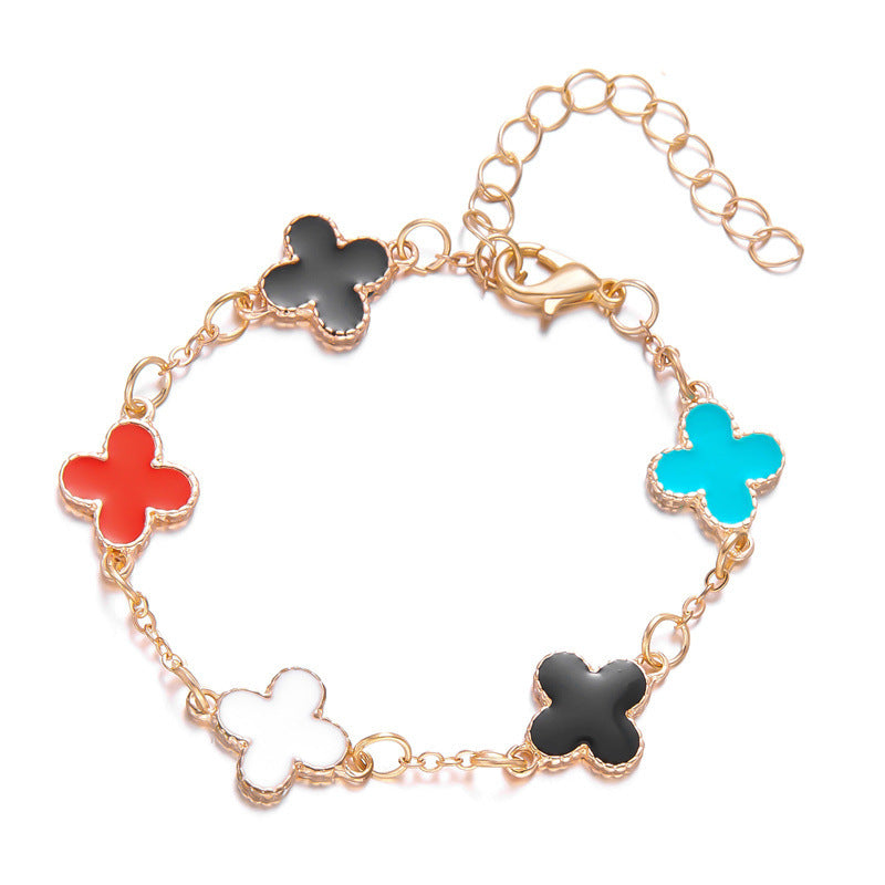 Women's Clover Simple Pork Belly Fritillary Good Bracelets