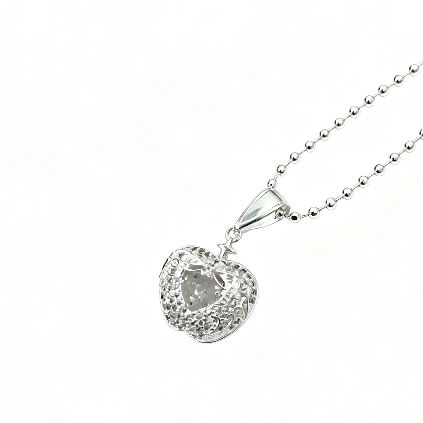 Sier Apple Shiny Diamond Special Interest Light Luxury Necklace