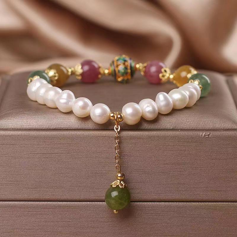 Personality Trendy High Sense Tourmaline Chain Bracelets