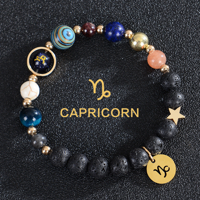 Planets Twee Constellations Frosted Stone Beaded Bracelets