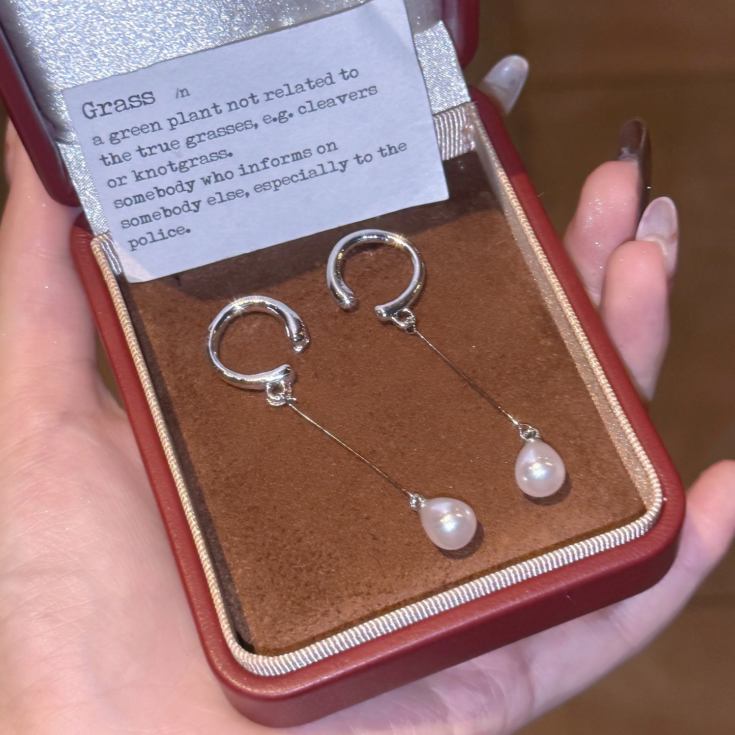 Water Drop Pearl Ear Bone Clip Buckle Stylish Simple Versatile Earrings