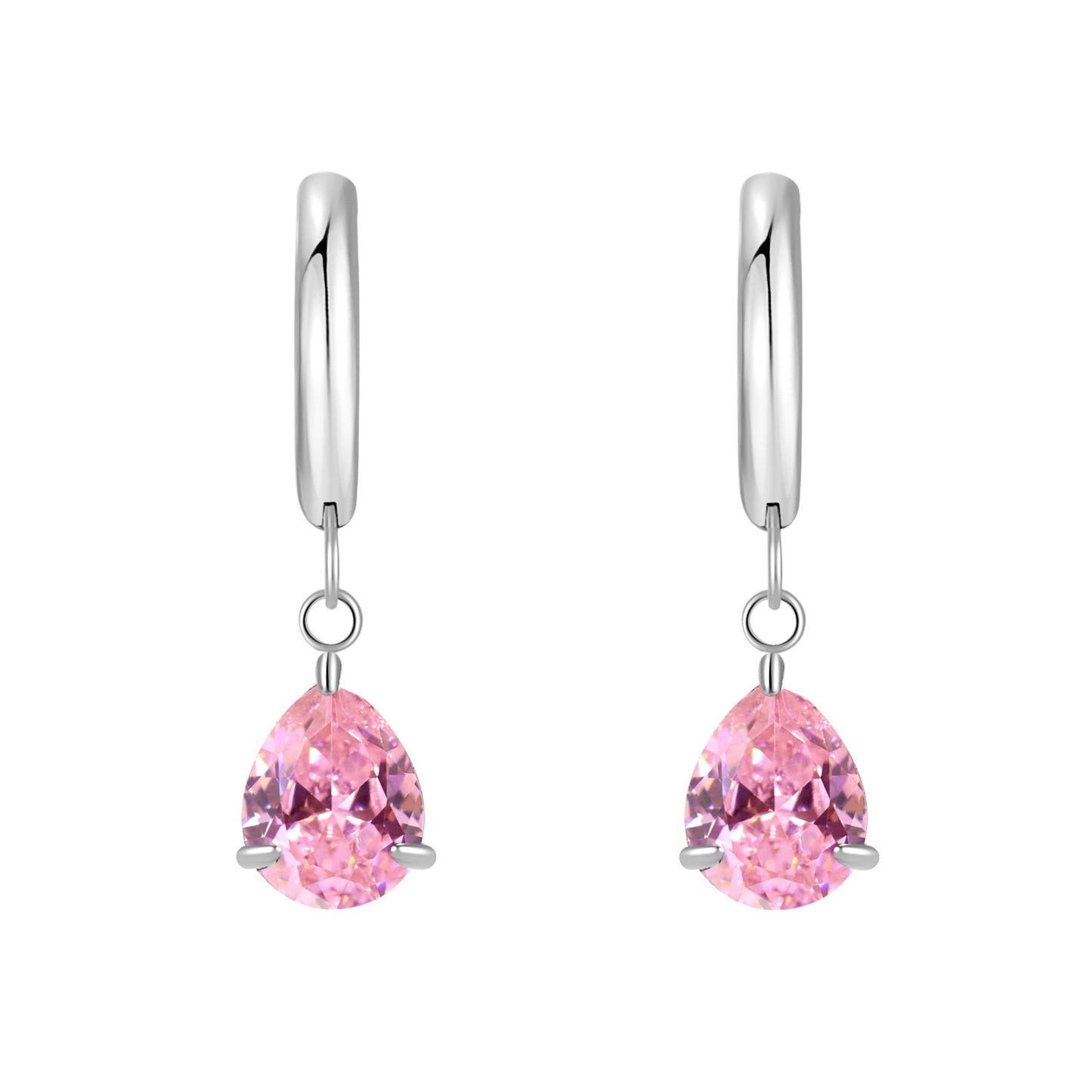 Titanium Steel Zircon Coil Small Ear Earrings