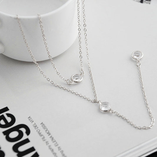 Fashion Lady Acrylic Diamond Clavicle Chain Necklaces
