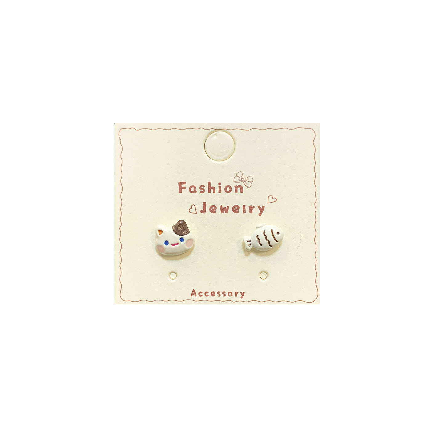 Colorful Fruit Cat Female Sier Needle Cartoon Cute Sweet Design Rings