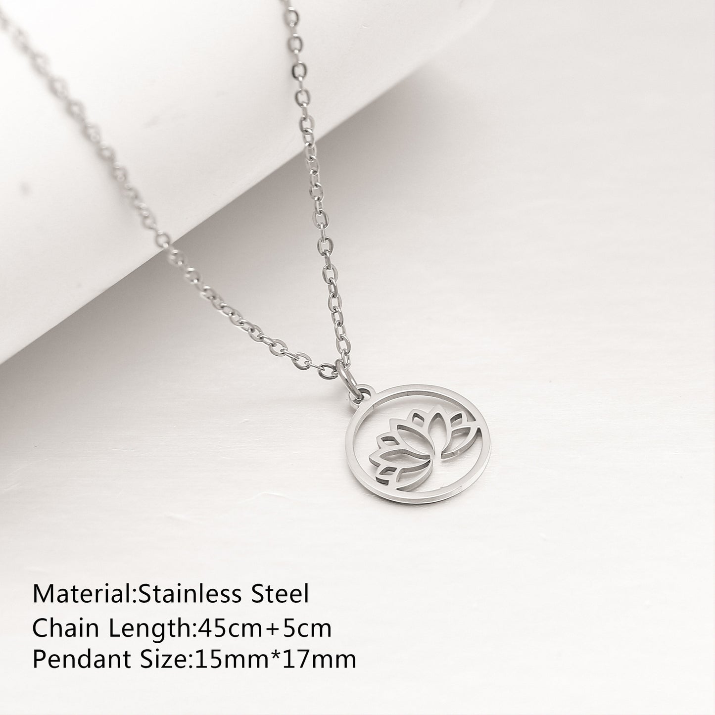 Women's Steel Simple Butterfly Clover Lucky Lotus Mushroom Clavicle Chain Color Necklace