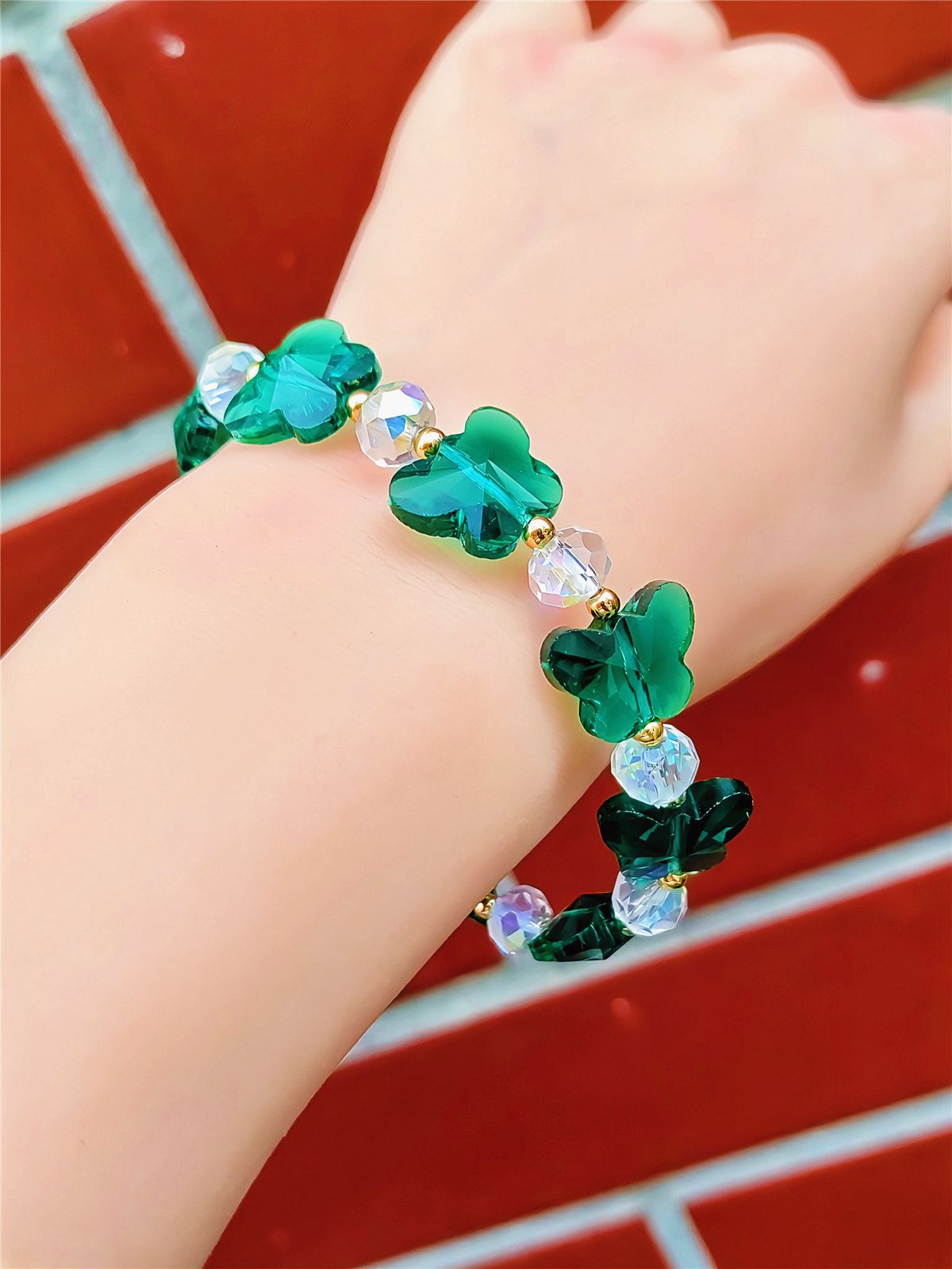 Women's Crystal Optional Sweet Fashion Ornament Butterfly Bracelets