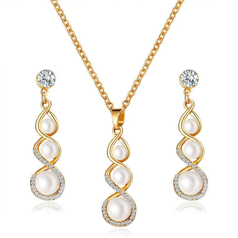 Temperament Water Drop Geometric Ear Personality Jewelry Set