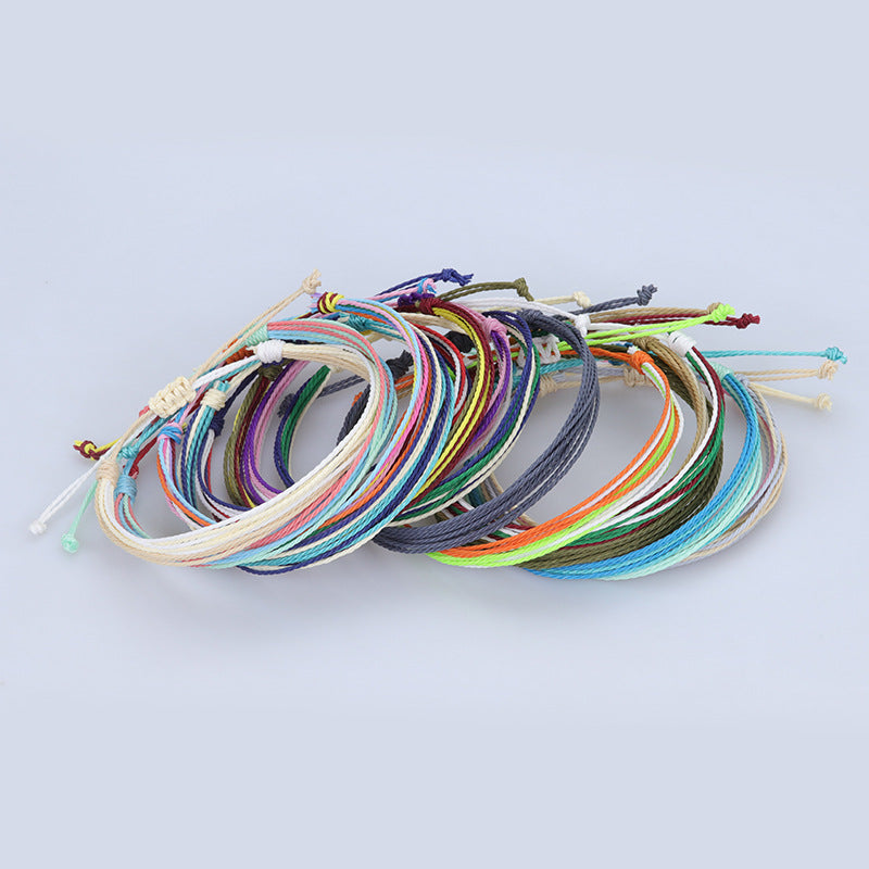 Bohemian Style Waterproof Wax Line Woven Bracelets