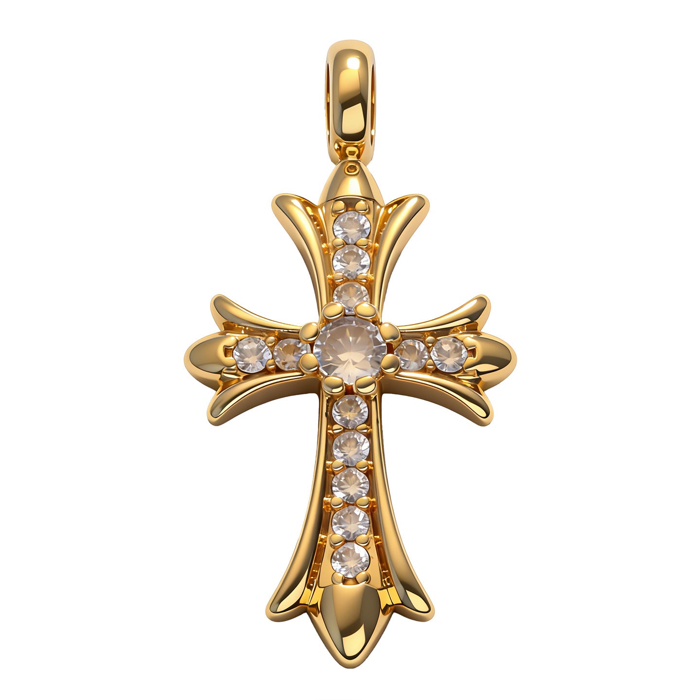 Unique Innovative Cross Heart Couple Single Pendant