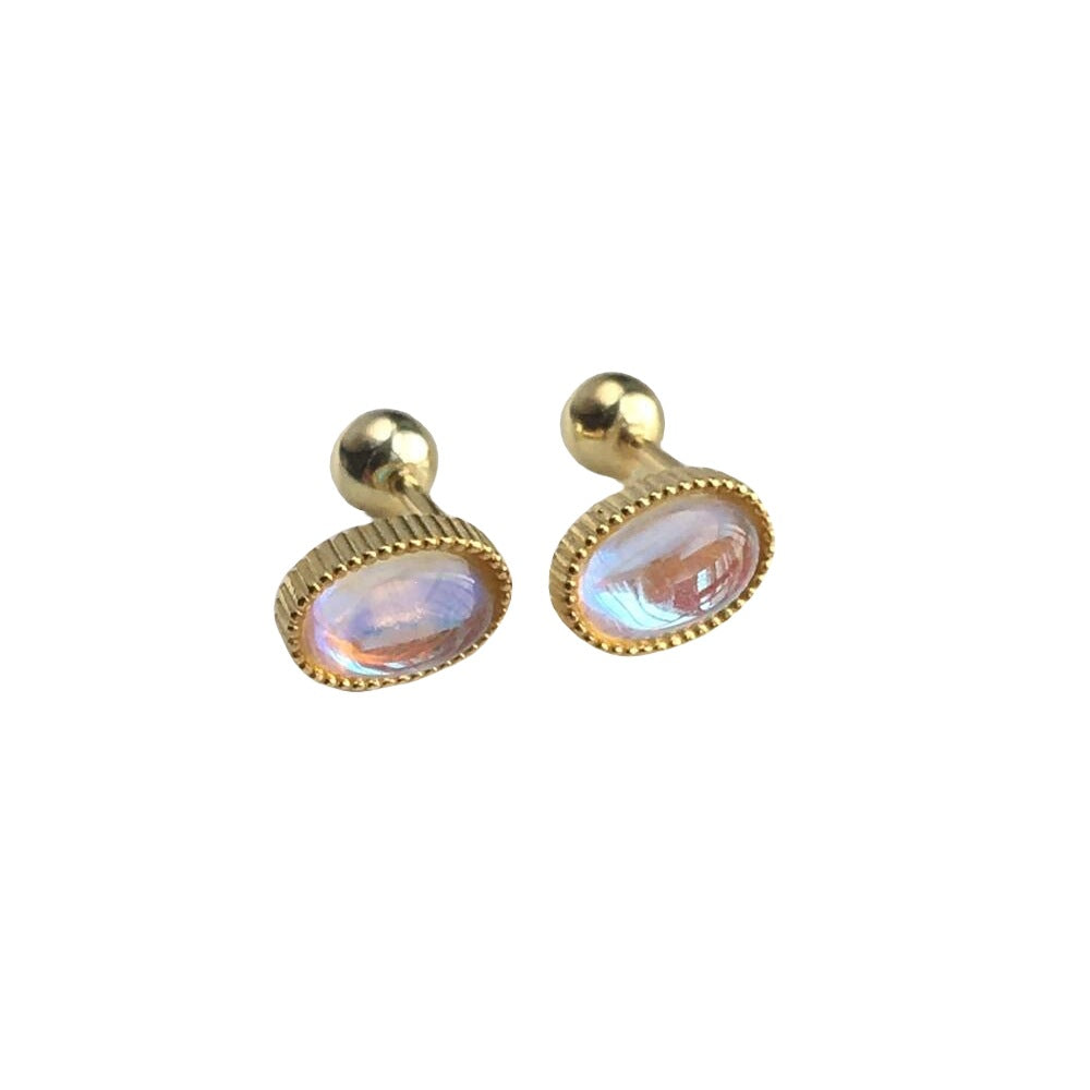 Moonstone Fashionable Light Luxury High-grade Twist Earrings