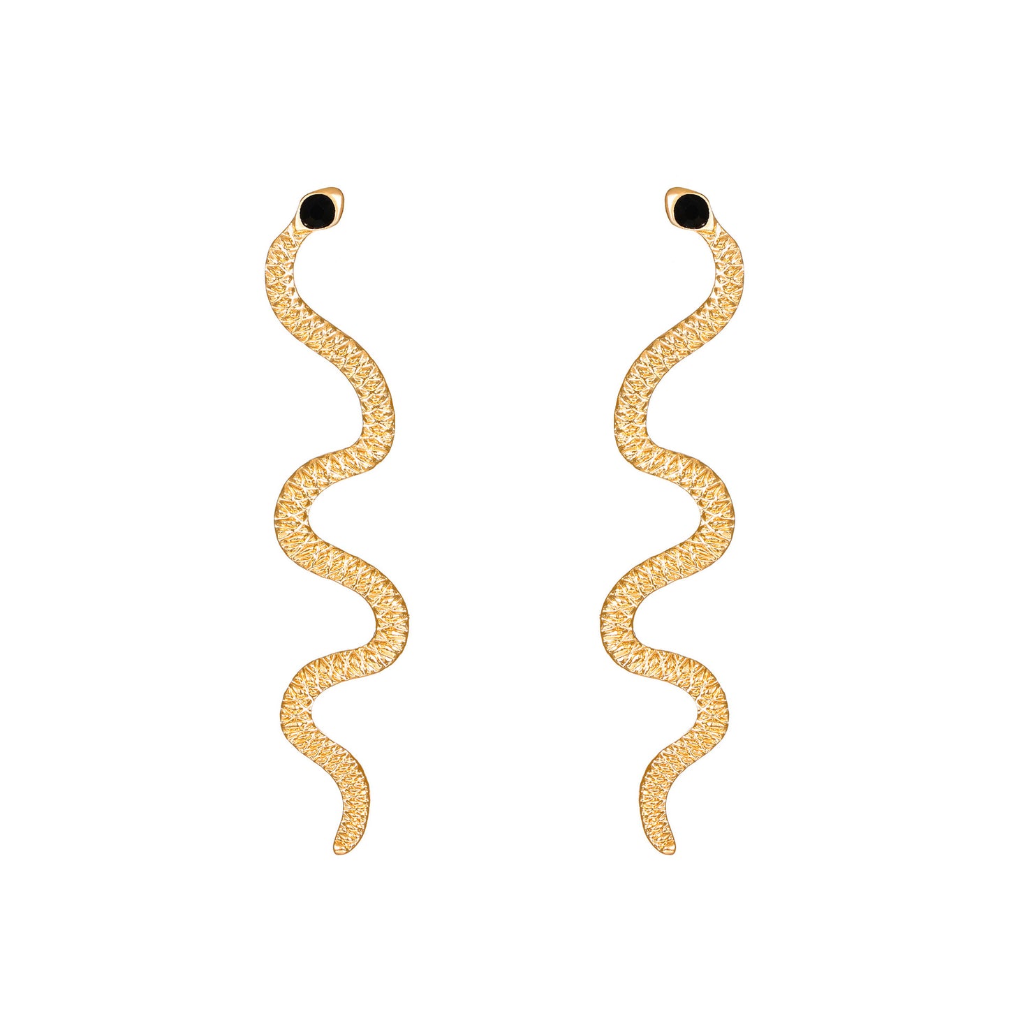 Personality Curved Snake Exaggerated Creative Punk Earrings