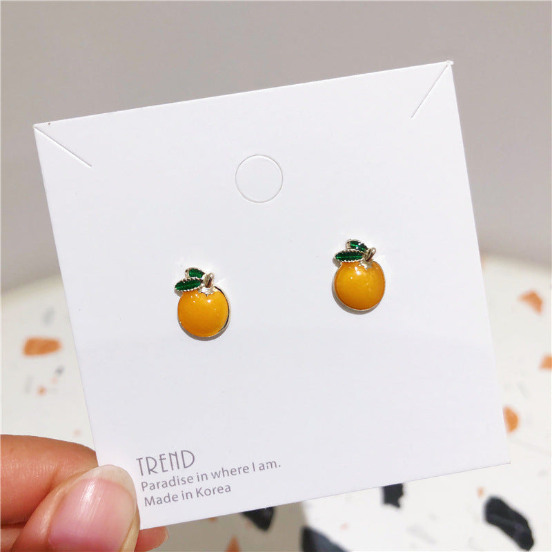 Women's Sterling Sier Hamburger Fries Cute Colored Earrings