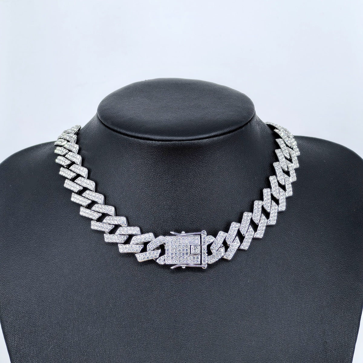 Link Chain Diamond Flip Full Hip Necklaces