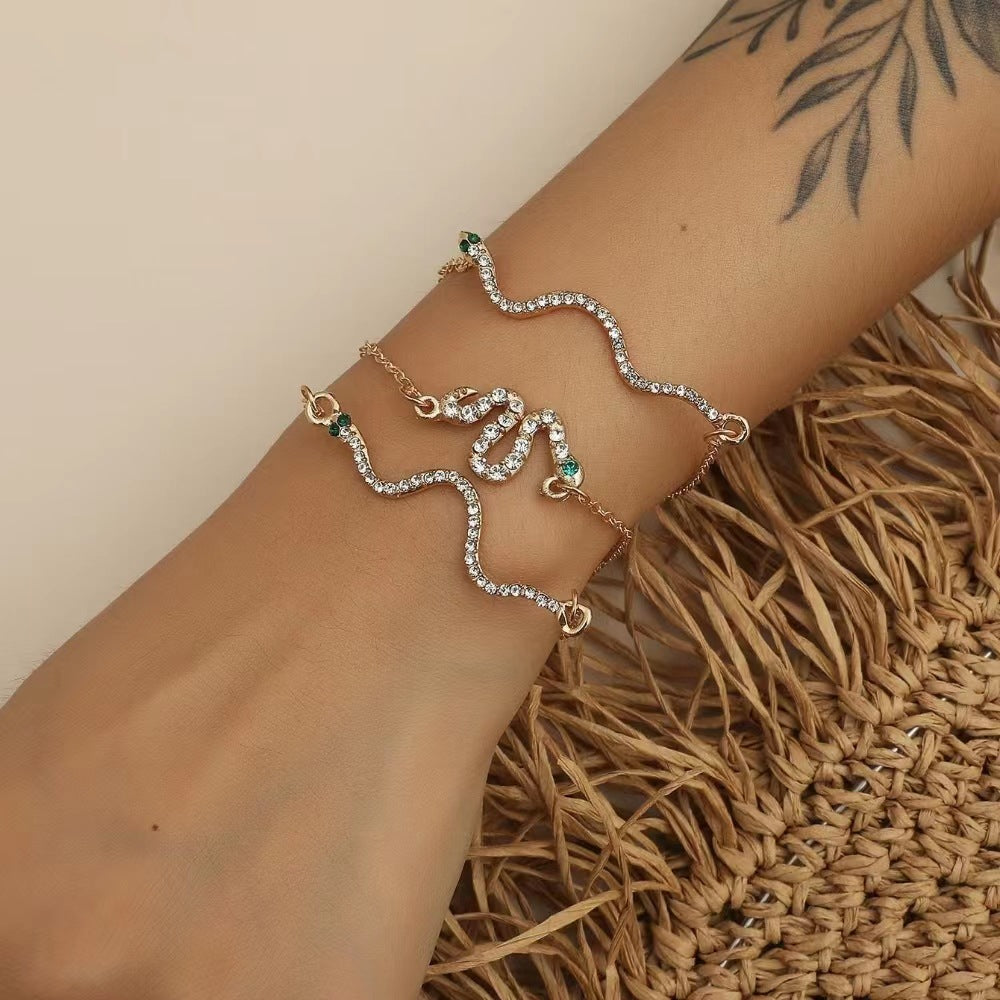 Micro Inlaid Zircon Niche Pull Adjustable Personality Bracelets