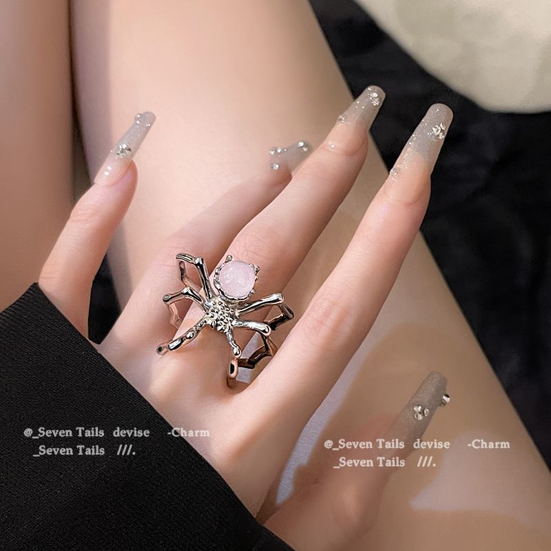 Spider Dark Punk Design High Sense Christmas Metal Rings