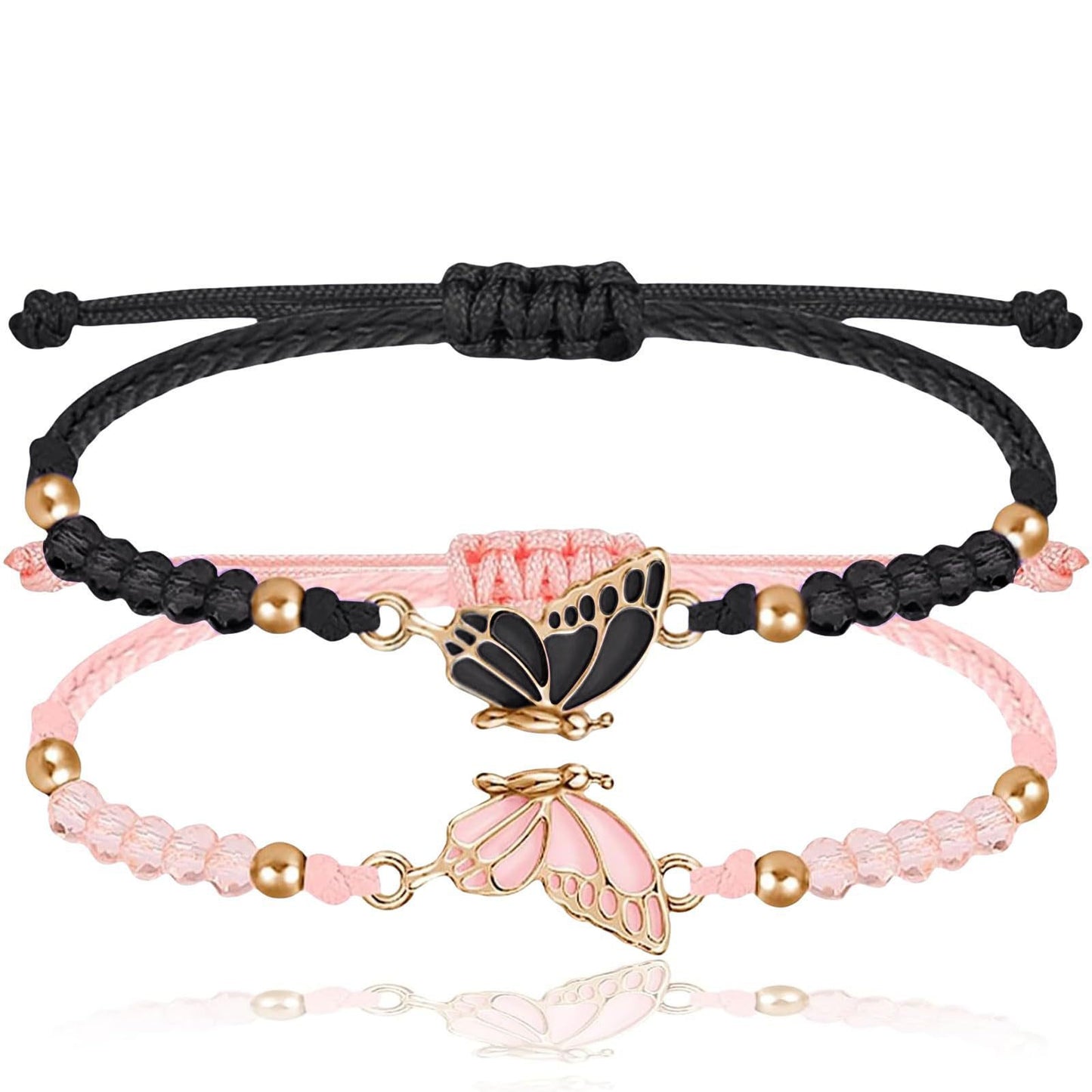Couple Friendship Gift Flat Knot Woven Adjustable Color Wax Bracelet
