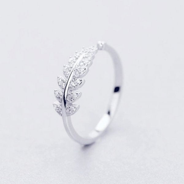 Simple Elegant Leaf Fashionable Open Adjustable Rings